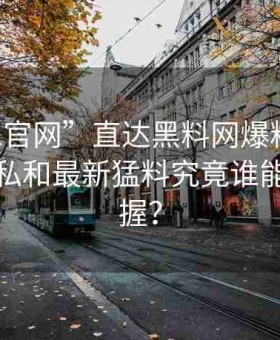 从“91官网”直达黑料网爆料核心：名人隐私和最新猛料究竟谁能一手掌握？