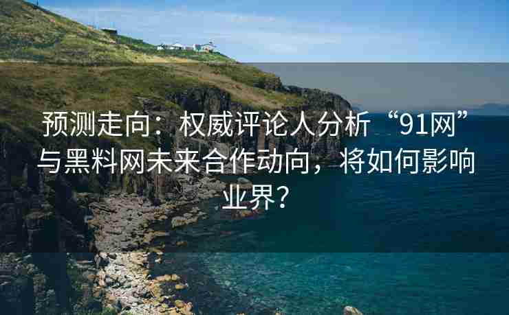 预测走向：权威评论人分析“91网”与黑料网未来合作动向，将如何影响业界？